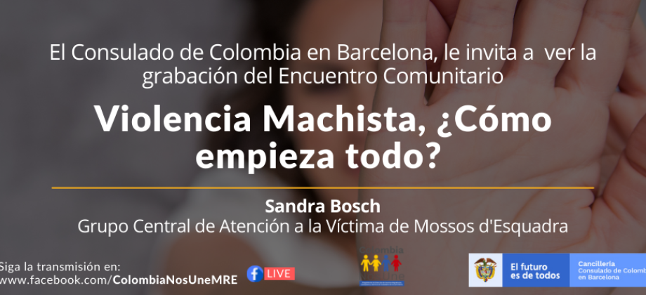 El Consulado de Colombia en Barcelona realizó Encuentro Comunitario: Violencia machista 