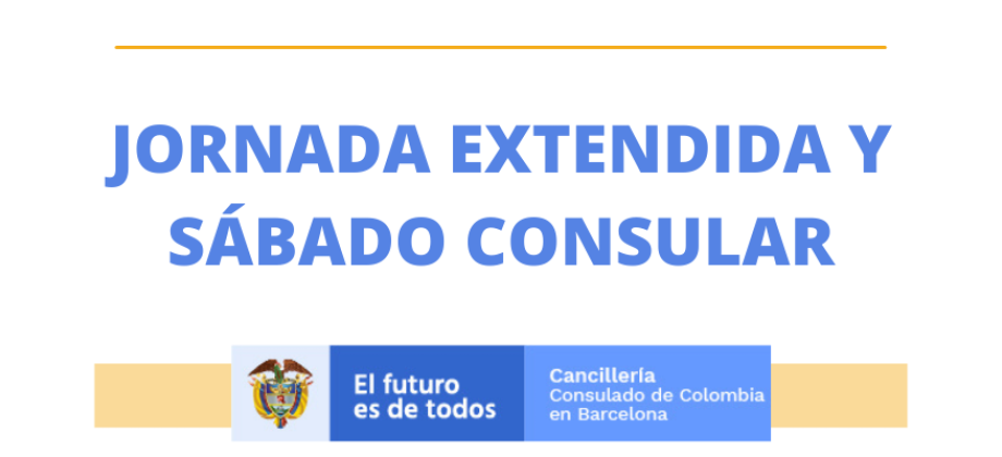 Consulado de Colombia en Barcelona realizará la Jornada Extendida y Sábado Consular en octubre