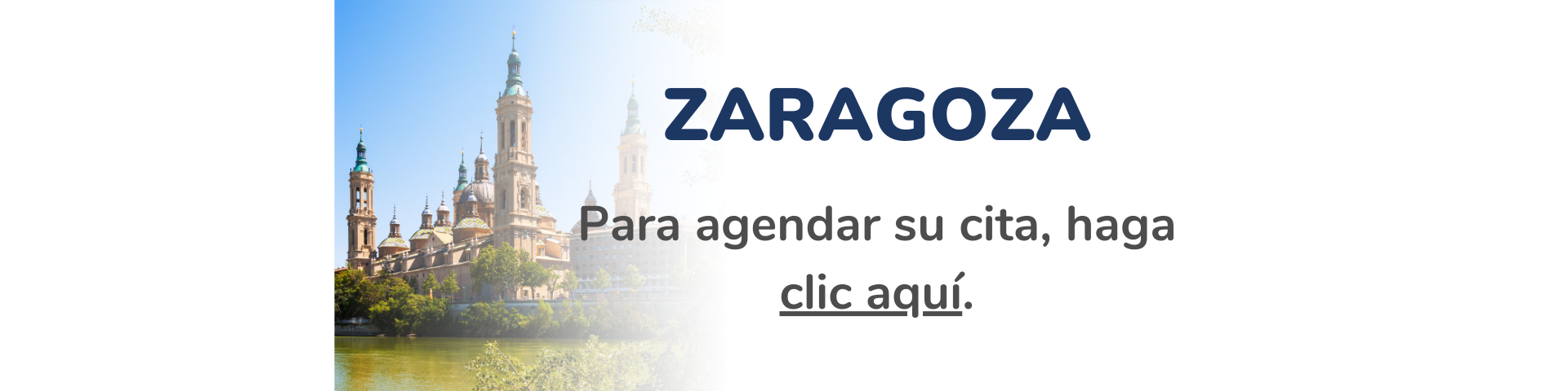 Botón que direcciona al agendamiento de citas para el Consulado Móvil en Zaragoza