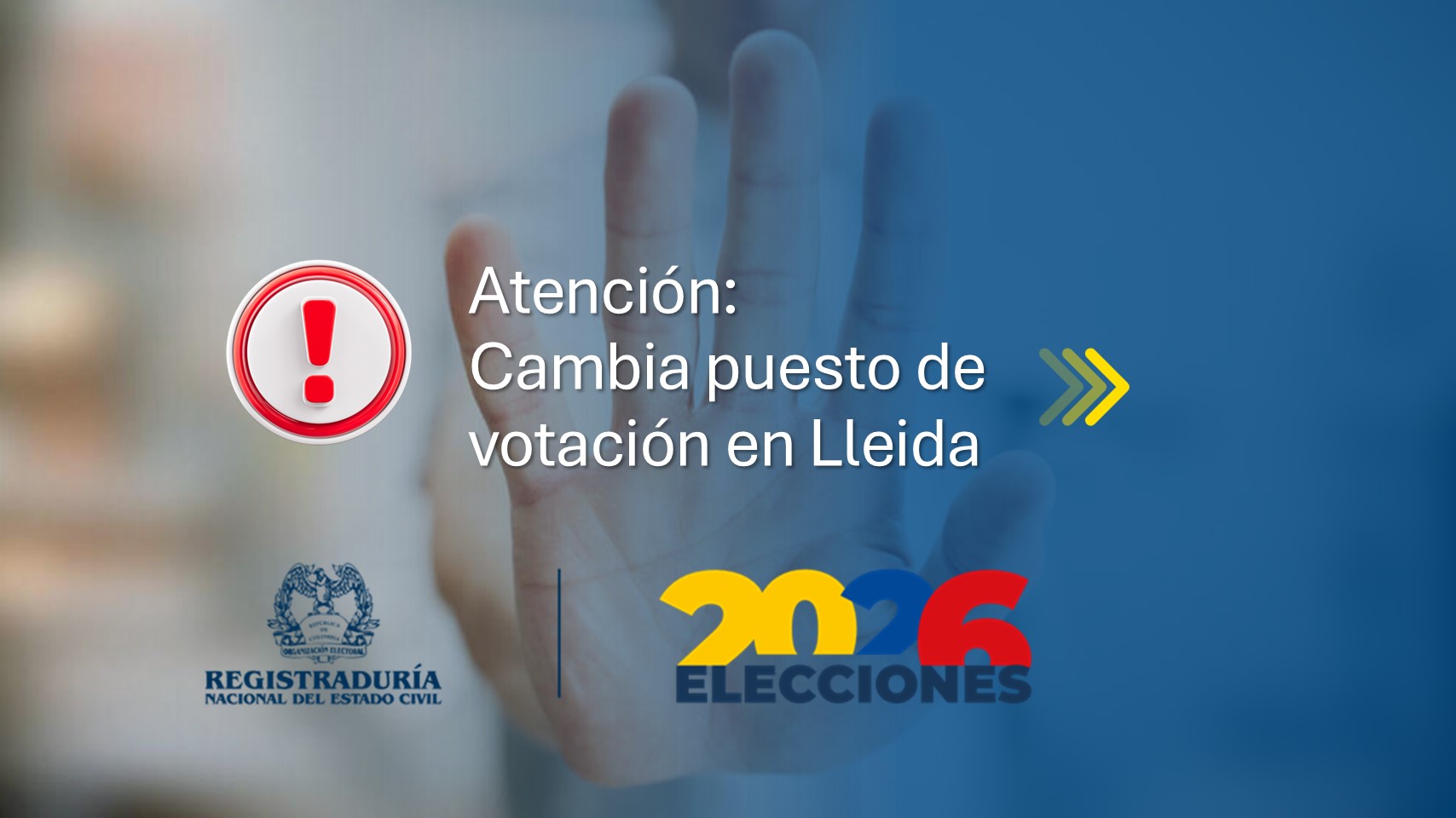 Nuevas ubicación del puesto de votación en Lleida para las elecciones de Congreso de la República de 2026