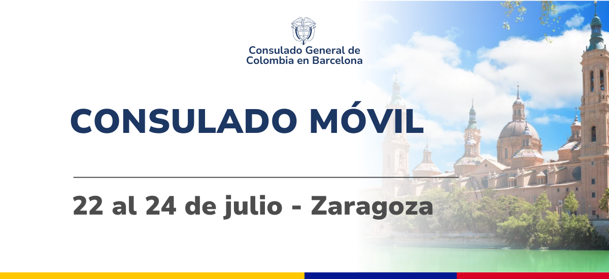 Consulado Móvil se realizará del 22 al 24 de julio de 2026 en Zaragoza