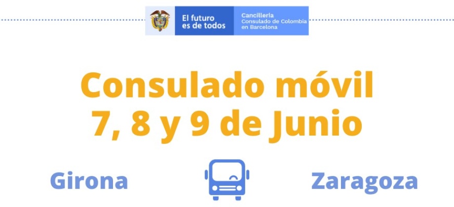 Consulado móvil del 7 al 9 de junio en Girona y Zaragoza