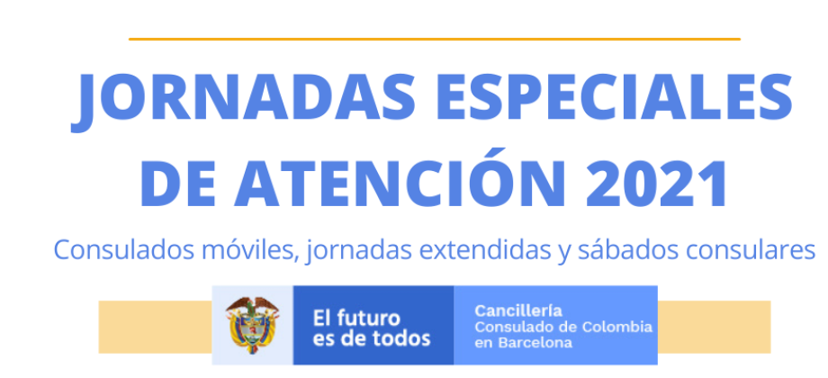 Conozca las jornadas especiales de atención programadas para 2021 por el Consulado de Colombia en Barcelona