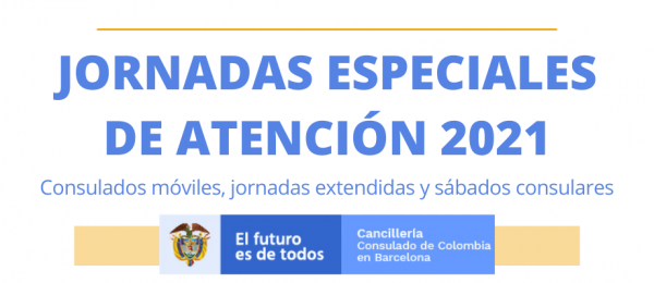 Conozca las jornadas especiales de atención programadas para 2021 por el Consulado de Colombia en Barcelona