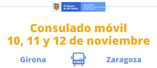 Consulado Móvil llega a Girona y Zaragoza los días 10, 11 y 12 de noviembre de 2021